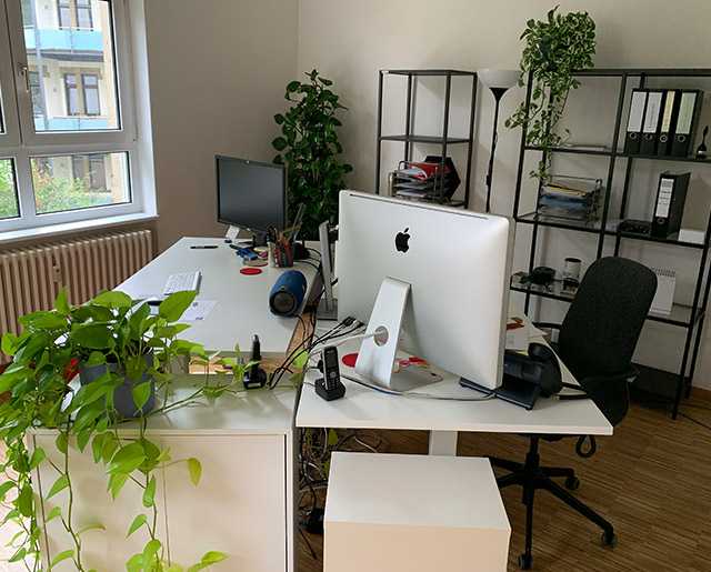 Schönes Büro in Karlsruhe mit Pflanzen
